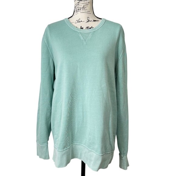 Faherty Mens Crewneck Sweatshirt Cotton Long Sleeve Mint Green Size XL - Picture 1 of 6